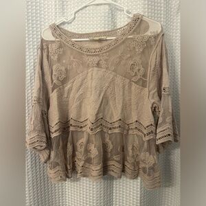 “Rebellion” Boho chic embroidered flowy top.